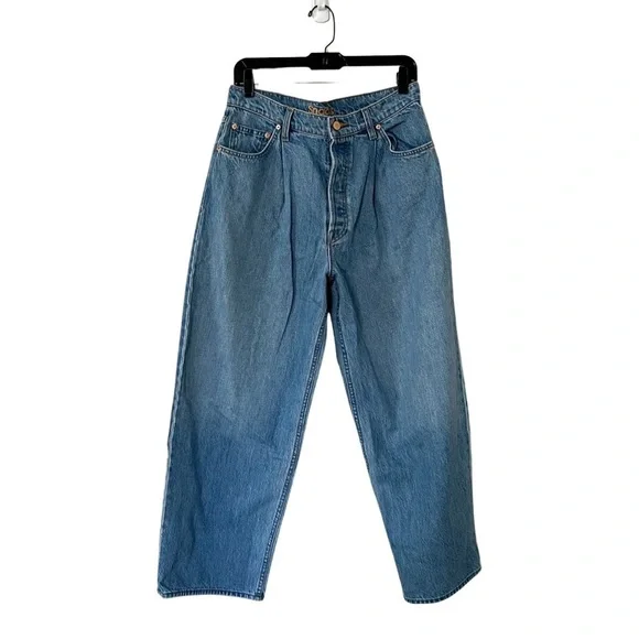 NWT MOTHER Snacks! High Rise Wide Leg Medium Wash Jeans sZ 29 - Picture 2 of 7